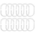 thumbnail image 1 of 12 ganchos transparentes para cortina de ducha, anillo para cortina de baño, 1 of 8