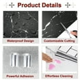 thumbnail image 3 of Uxcell 20Pcs Peel and Stick Marble Tiles, Waterproof Wall Panel Backsplash, 11.81"x11.81" Peel and Stick Shower Tiles for Bathroom, Black and White Root Design, 3 of 7