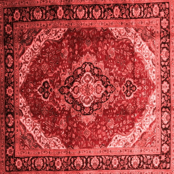 Ahgly Company Indoor Square Persian Red Traditional Area Rugs, 8' Square
