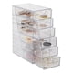 thumbnail image 1 of Organizador de Accesorios para el Cabello Unique Bargains Caja de Almacenamiento de Cajones Multicapa con 6 Cajones Transparente, 1 of 7