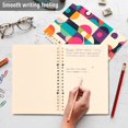 thumbnail image 4 of FORMRS 1-Subject Spiral Notebook 8" x 5" College Ruled 60 Refillable Sheet A5 Hard Cover, Pink Geometric, 4 of 7