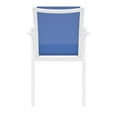 thumbnail image 4 of Compamia Pacific Sling Arm Chair White Frame Blue Sling, Set of 2, 4 of 7