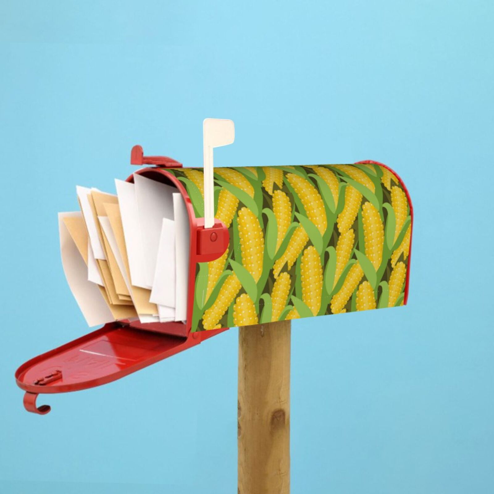 Logiee Corn 1 Print Post Letter Box Wrap Decor, Mailbox Cover Suitable for Standard Mailbox and Large Size Mailbox,Outdoor Yard Decoration-21x18 in