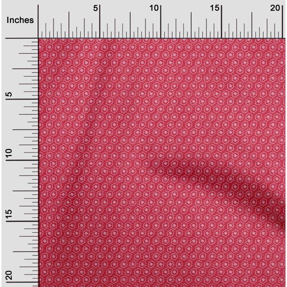 oneOone Polyester Lycra Fabric Hexagon & Chevron Block Print Sewing Fabric BTY 56 Inch Wide