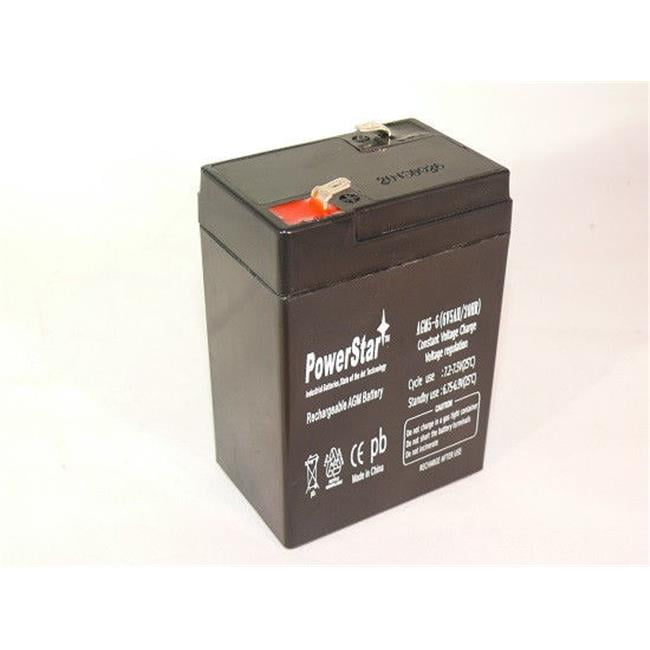 PowerStar AGM5601 Sealed Lead Acid Rechargeable Battery 6V, 5Ah For