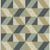 Decorline Cerium Blue Concrete Geometric Wallpaper