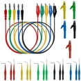 thumbnail image 1 of EIMELI  25/30Pcs Back Probe Kit 1000V/10A Stainless Steel Back Probe Pins with Alligator Clip Banana Plug to Alligator Clip Multi Color Car Test Probe Pins Set for Car, 1 of 7
