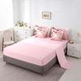 thumbnail image 5 of Manfei Floral Sakura Bedding Comforter Set 7-Piece for Female Men,Japanese Style King Bedding Sets,Cherry Blossoms Ultra Soft Bed Sheets,Ultra Soft Home Decor,Reversible, 5 of 8