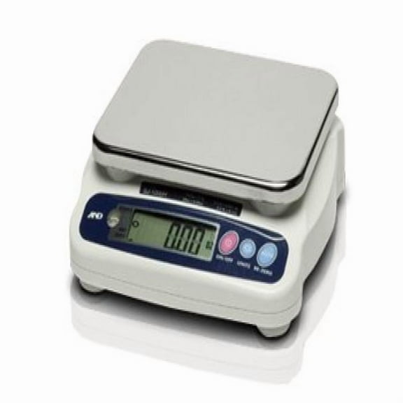Food Scale, A&D Weighing SJ-12KHS Low Profile Digital Scale With Adapter, 12 KG x 0.005 KG, NEW !!