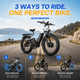 thumbnail image 3 of Seemoon 4OOOW Dual Motor Fat Tire Electric Dirt Bike 52V 20Ah Removable Battery 38 MH 160Nm 26 x 4 inch Long Range Hydraulic Brakes for Adults, 3 of 9