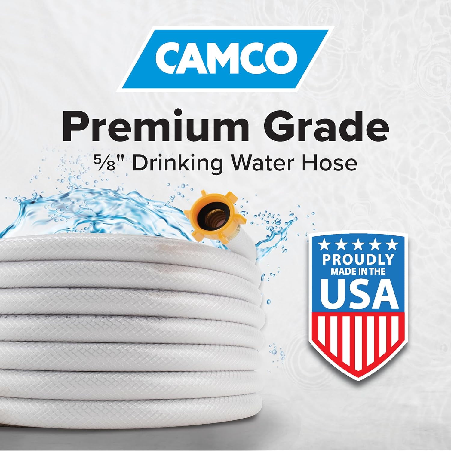 TastePURE 25-Ft Water Hose - Lead-, , Phthalate- RV Drinking Water Hose with -Hatch Reinforcement