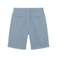 thumbnail image 7 of LEKWK Casual Shorts for Men Flat Front Chino Shorts with Belt Loops Button Closure Rolled Hem Relaxed Fit for Golf Travel Summer Everyday Wear Blue M, 7 of 7