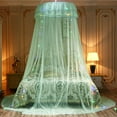 thumbnail image 3 of Red redonda de la cortina de la cama de la mosquitera del estilo de la princesa del dosel (verde), 3 of 8