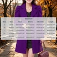 thumbnail image 3 of VEKDONE Womens Pea Coat Notch Lapel Double Breasted Trench Coats Relaxed Fit Button Cuffs Side flap Pockets Overcoat Business Casual Fall Winter Outerwear, 3 of 6