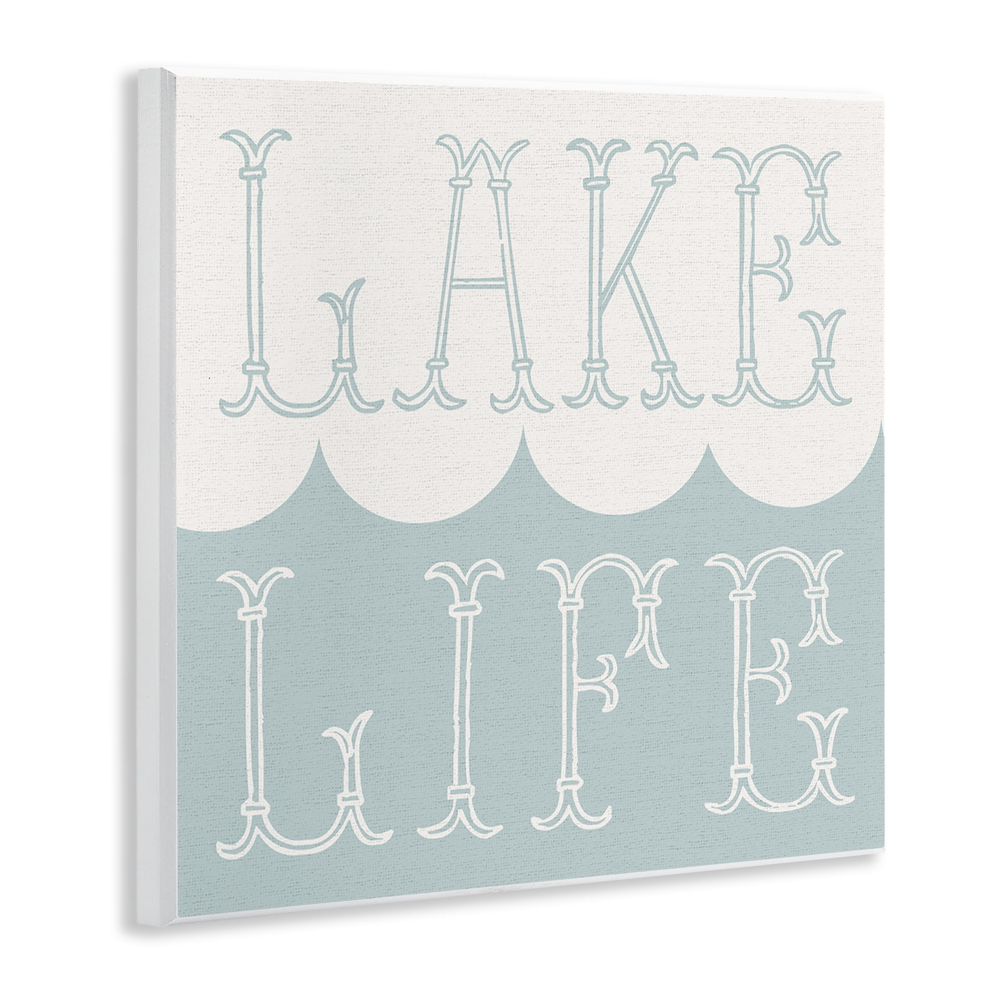 Stupell Industries Lake Life with Wave Nautical & Beach Painting Unframed Art Print Wall Art, 12 x 12