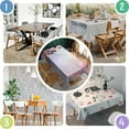 thumbnail image 4 of Delicate Floral Watercolor Pattern Rectangle Tablecloth 60"x84",Waterproof Polyester Rectangle Table Cloth, Wipeable Spillproof Polyester Tablecloth for Dining, Camping, Indoor and Outdoor, 4 of 5