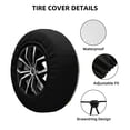 thumbnail image 4 of Bingfone Vintage Bike Flower Butterfly Spare Tire Cover Weatherproof Universal Wheel Protectors For Rv Camper Travel Trailer Suv Truck 15 Inch, 4 of 9