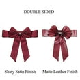 thumbnail image 5 of BalsaCircle 5 Burgundy Reversible Satin Faux Leather Bow Tie Chair Sashes Buckles, 5 of 8
