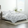 thumbnail image 5 of Home Collection Premium Ultra Soft Edgy Flowers Pattern 3 Piece Reversible Duvet Cover Set, 5 of 6