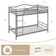 thumbnail image 2 of CazToi Heavy Duty 400 lbs Twin Loft Bed with Ladder Space Saving Metal Frame Easy Assembly, 2 of 7