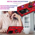 thumbnail image 6 of Samsung Galaxy S21 Ultra Case, STARSHOP Drop Protection Ring Kickstand Cover- Red, 6 of 6