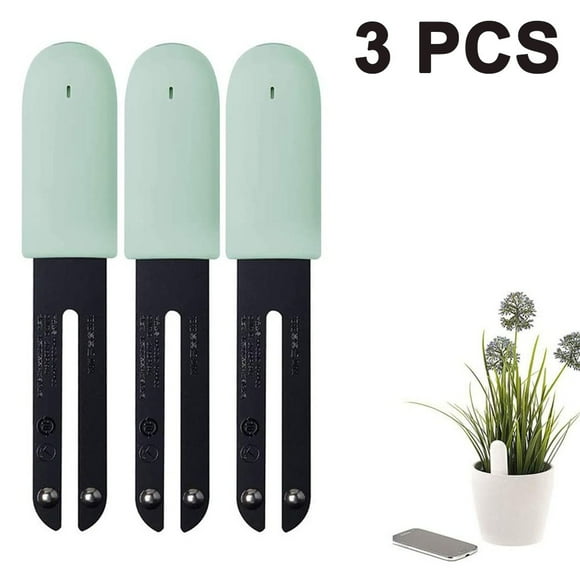 3PCS Plant Monitor Smart Plant Tracker Soil Moisture Meter Tester Nutrient/Temperature/Sunlight/Moisture Sensor Plant Detector Flower Plant Care for Home Garden Farm