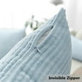 thumbnail image 5 of Throw Pillow Covers 18 x 18 Inch, Set of 2 - Blue Decorative Soft Corduroy Striped Boho Throw Pillow Covers, Modern Home Cushion Pillow Cases for Farmhouse, Couch, Sofa, Bed & Living Room Decor, 5 of 8