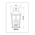 thumbnail image 4 of 568XXL-BK-Z-Lite-Beacon - 4 Light Outdoor Wall Mount-30.25 Inches Tall and 16 Inches Wide, 4 of 7