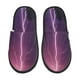 thumbnail image 1 of Fotbe Thunderstorm Violet Purple Pantuflas Peludas para Mujer con Estampado, Zapatillas de Peluche, Zapatos de Invierno para Casa, Uso Interior y Exterior-Large, 1 of 8