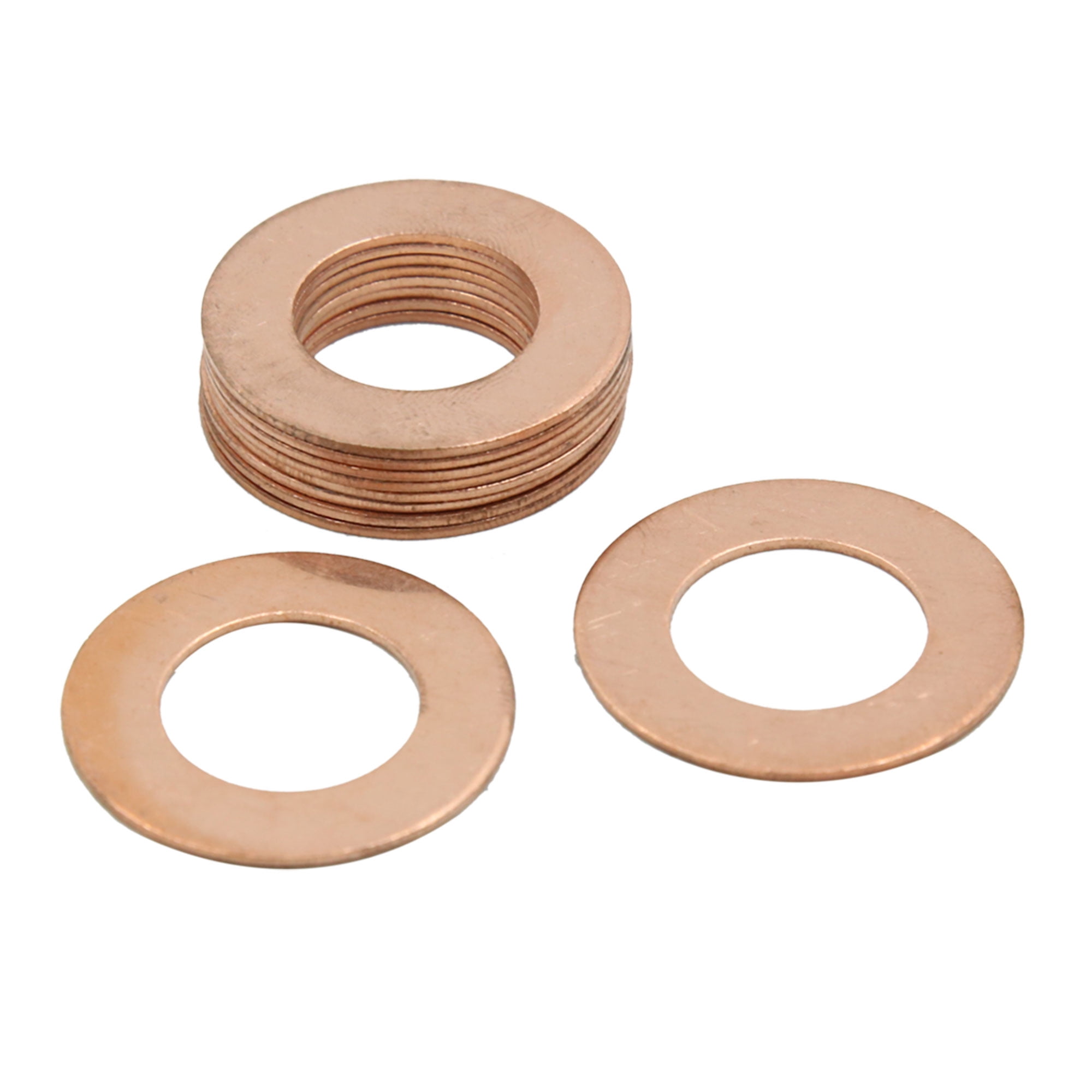 18mm Inner Dia Copper Crush Washers Car Flat Sealing Gaskets Rings