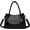 Black, variant on Vegan Leather Crossbody Handbag for Women Stylish Small Tote Bag PU Work Shoulder Top Handle Purse Fall Winter