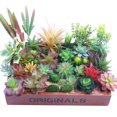 thumbnail image 3 of Succulent Plant DIY Simulation Mini Plastic Mini Plastic Plant; Artificial Artificial Plant Flower for Garden Home Decor Random Color Style, 16Pcs, 3 of 7