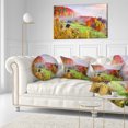 thumbnail image 3 of Designart Colorful Mountain Village - Landscape Photo Throw Pillow - 12x20, 3 of 5