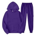 thumbnail image 5 of ClodeEU Womens Sweatsuits 2 Piece Set ,Loose Hoodie Sweatshirt With Pockets,Jogger Pants Fall Tracksuit Purple,Womens Plus S, 5 of 6