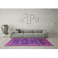 thumbnail image 3 of Ahgly Company Indoor Square Oriental Purple Traditional Area Rugs, 5' Square, 3 of 4
