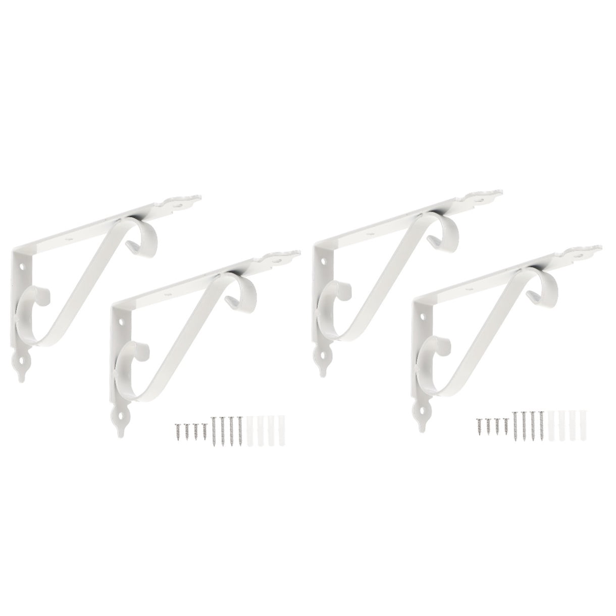 unbranded 4 Sets  Metal Wall Floating Triangle Shelf Brackets Hanger Bracket Wall Mounted Shelf Support for Floating Wood Shelves