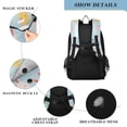 thumbnail image 4 of FORMRS Unisex School Backpack 17" Student Travel Bag with Laptop Compartment, Cute Rabbits, 4 of 7