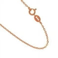 thumbnail image 5 of JewelStop 14k Solid Rose Gold 0.8 mm Cable Chain Necklace, Spring Ring Clasp - 18 Inches, 5 of 7