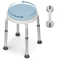 thumbnail image 3 of Naipo Swivel Shower Chair Stool with Grab Bar for Elderly Disabled Adults Handicap, Safety Non-Slip Adjustable Bathtub Seat Bench, Blue, 3 of 8