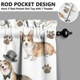 thumbnail image 3 of Vintage Cute Puppy Tier Kitchen Curtains for Bathroom Living Rod Pocket Window Drapes 28"x39" 2 Panels Window Treatment Tiers, 3 of 4