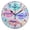 Black, variant on YAZAOO Decorative Wall Clock Size:25cm Colorful Kisses Design Pattern Clock