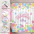 thumbnail image 7 of Valentines Shower Curtain Conversation Heart Bathroom Shower Curtain Valentine Candy Love Hearts Shower Curtains Bathtub Decor with 12 Hooks 72x72 Inches, 7 of 7