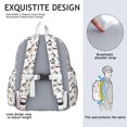 thumbnail image 5 of Beagle Dog and Footprints Backpack for School,Cute School Bag,Schoolbag with Adjustable Shoulder Straps & Padded Back,13.4"x11"x4.7", 5 of 6