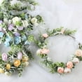 thumbnail image 3 of Floral Fall Artificial Baby Breath Flower Halo Wedding Crown Lilac Bridal Headpiece Greenery Crown-champagne, 3 of 5