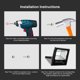 thumbnail image 5 of leyfeng LED al aire libre Luz solar IP67 Lámpara de pared con energía solar a prueba de agua con control remoto para patio, 5 of 8