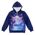 thumbnail image 4 of Pzuqiu Axolotl Hoodies for Kids Comfortable Warm Fall Outfits Fashion Clothing Lightness Personalized Girls Long Sleeve Hooded Sweatshirt Fall Winter Clothes for Girls 4-5, 4 of 7