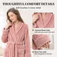 thumbnail image 4 of AMITOFO Plush Robes for Women Soft Warm Fleece Bathrobe Ladies Long Comfy Spa Bath Robe Housecoat, 4 of 8