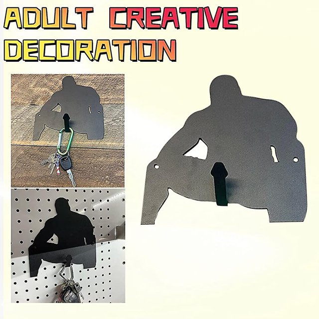 Soporte para llaves, estante para llaves, estante para llaves, organizador de llaves, riel de gancho con estante, 1 gancho creativo LingWen 8390611443825