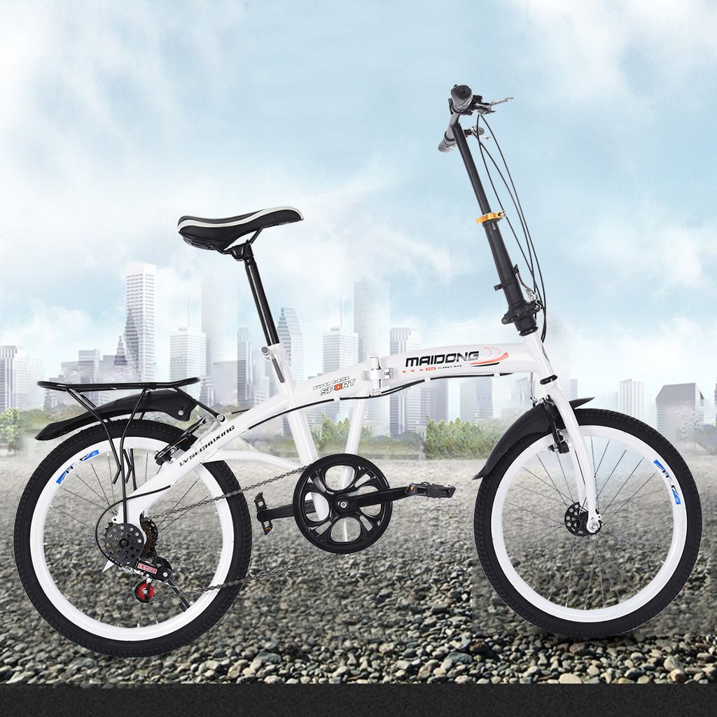 20in 7 Speed Urban Folding Mini Bike Compact Ultra-Light Mountain Bicycle Xmas 