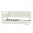 thumbnail image 5 of ChenyueFurn Upholstered Storage Drawers Charging Station Daybed, Beige, 5 of 14